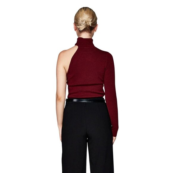 Bardot One-Shoulder Knit Turtleneck, Size XS, New - Picture 2 of 14